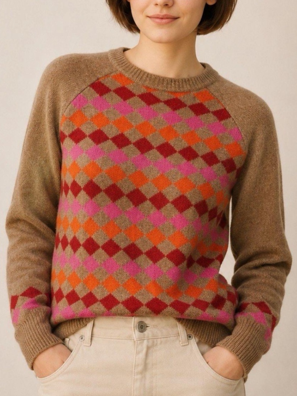 NWT! J. Crew Argyle Sweater Sz XS $90